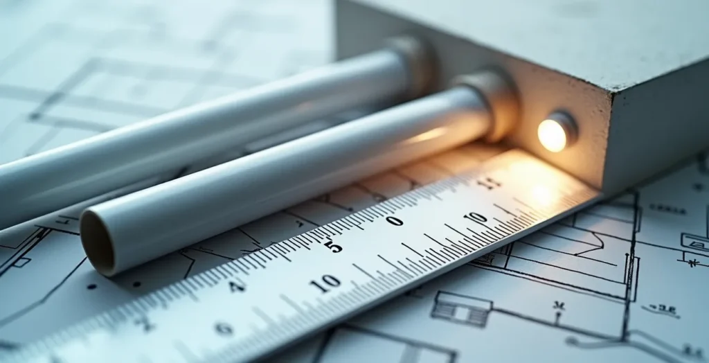 Vue en coupe d'une maison montrant l'installation idéale avec faible distance entre unités intérieure et extérieure