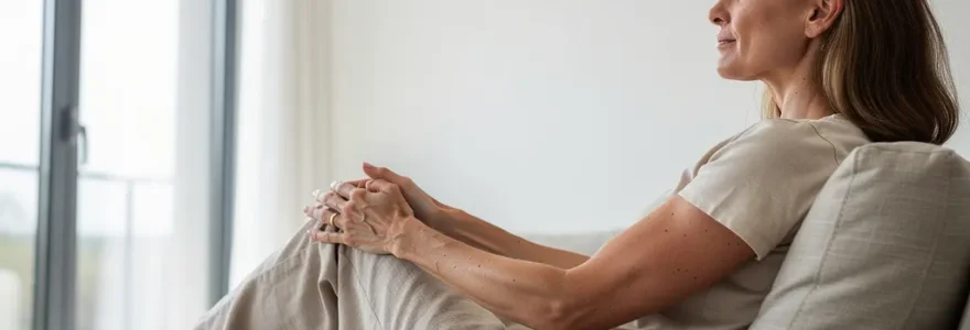Climatiseur mural inverter dans un salon moderne avec personne détendue