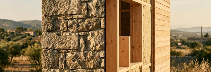 Comparaison thermique entre une maison en pierre et une maison à ossature bois en période estivale