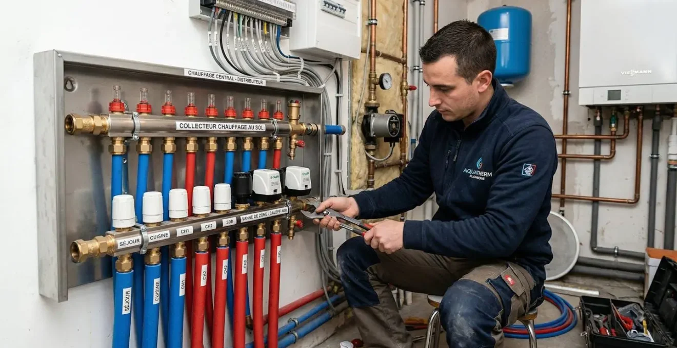 Installation de vannes de zone sur collecteur de chauffage central